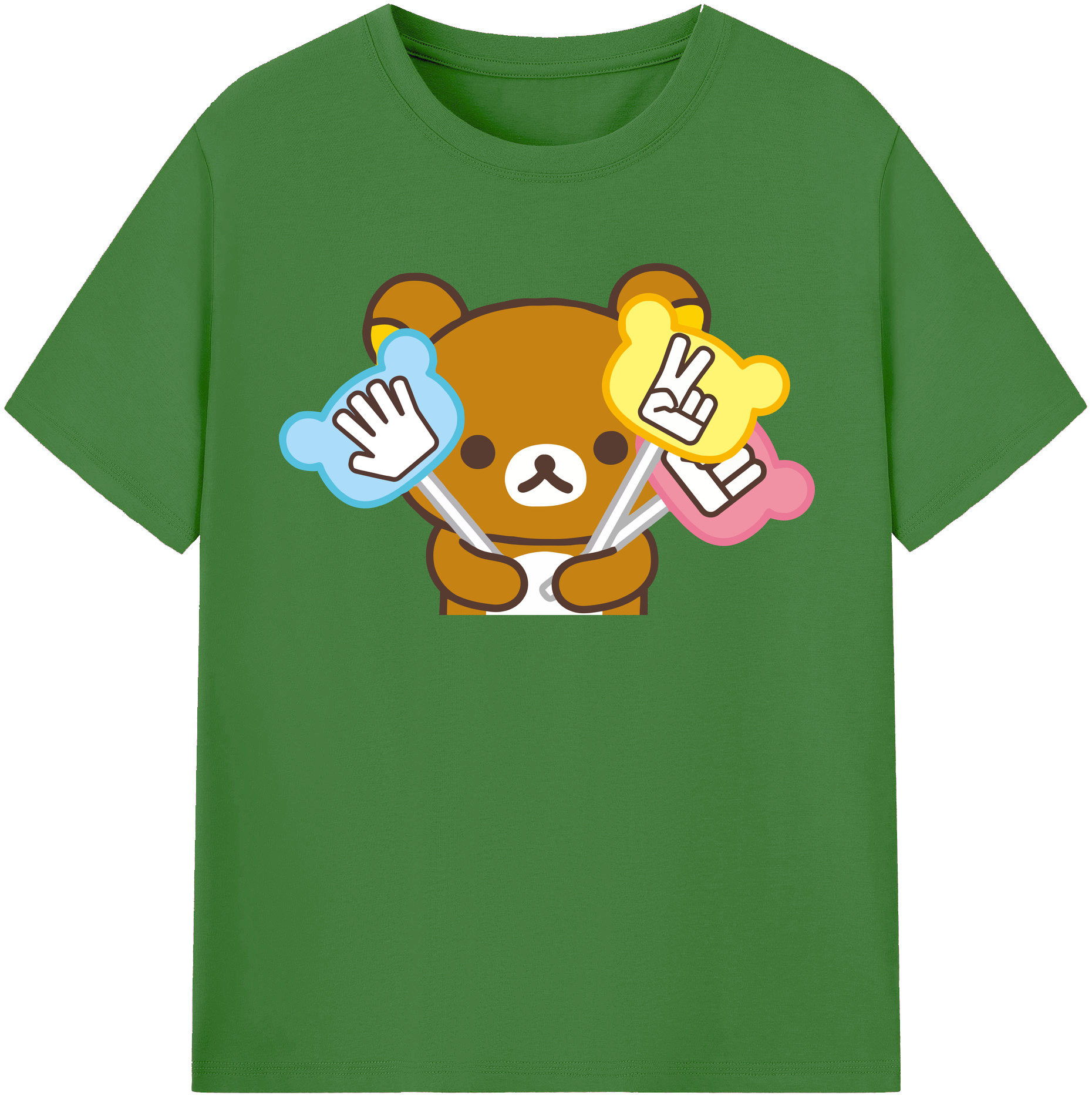 （画像用） リラックマ リラックマ キイロイトリ Rilakkuma Korilakkuma Kiiroitori レディースカジュアルプリントTシャツ（綿100％）
